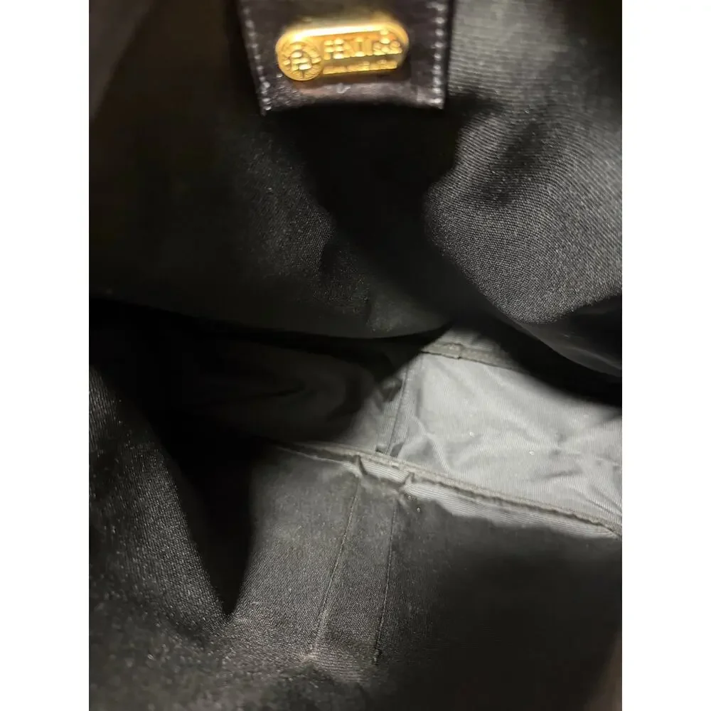 Fendi Messenger Bag AUTHENTIC Black Shoulder Crossbody Nylon EXCELLENT Condit